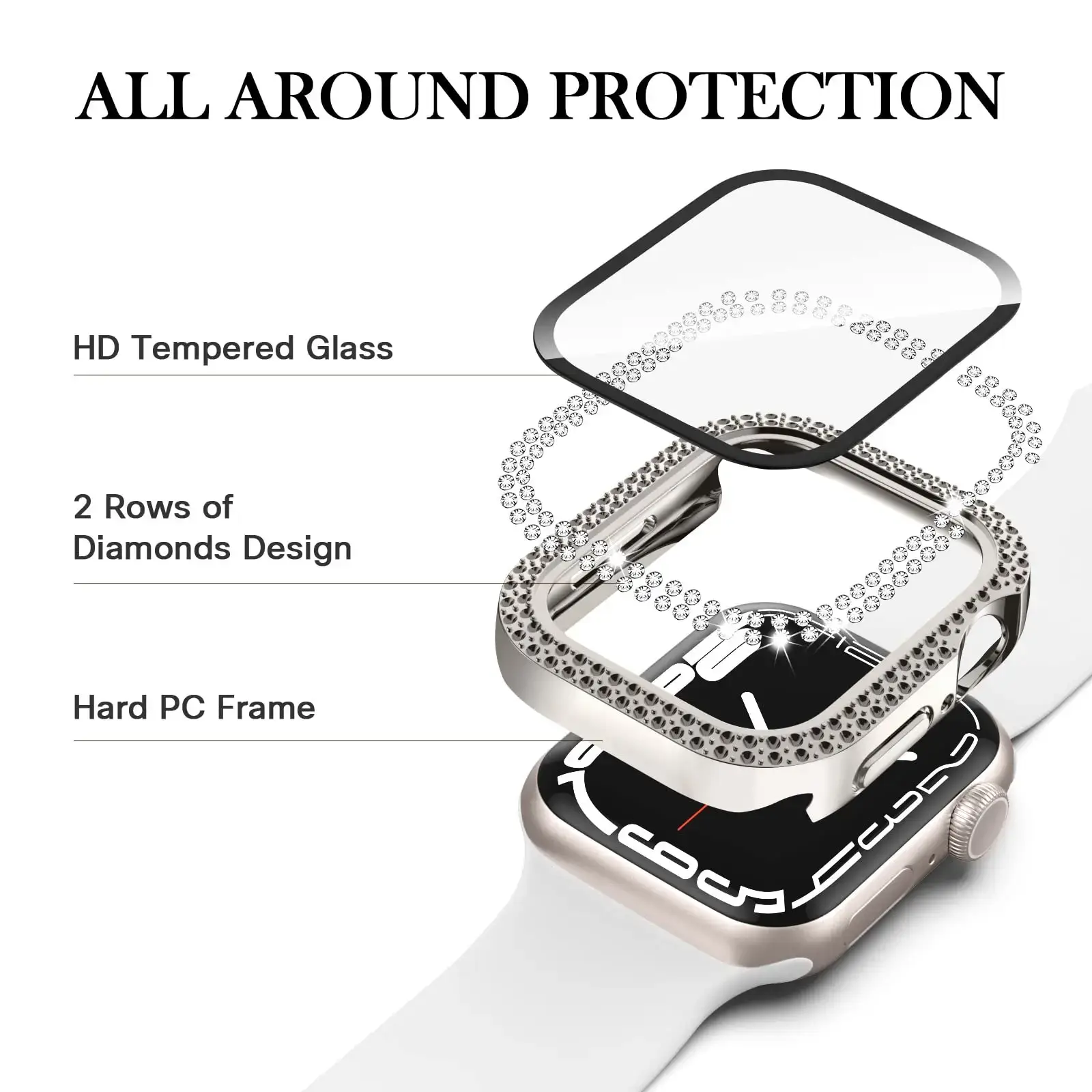 Apple Watch Case - Durable Gem-Studded Elegant Protection - Image 4