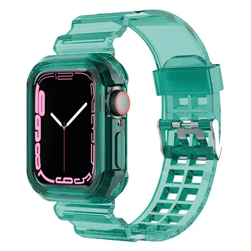 Apple Watch Clear Silicone Band - Durable Comfortable Strap - Image 4