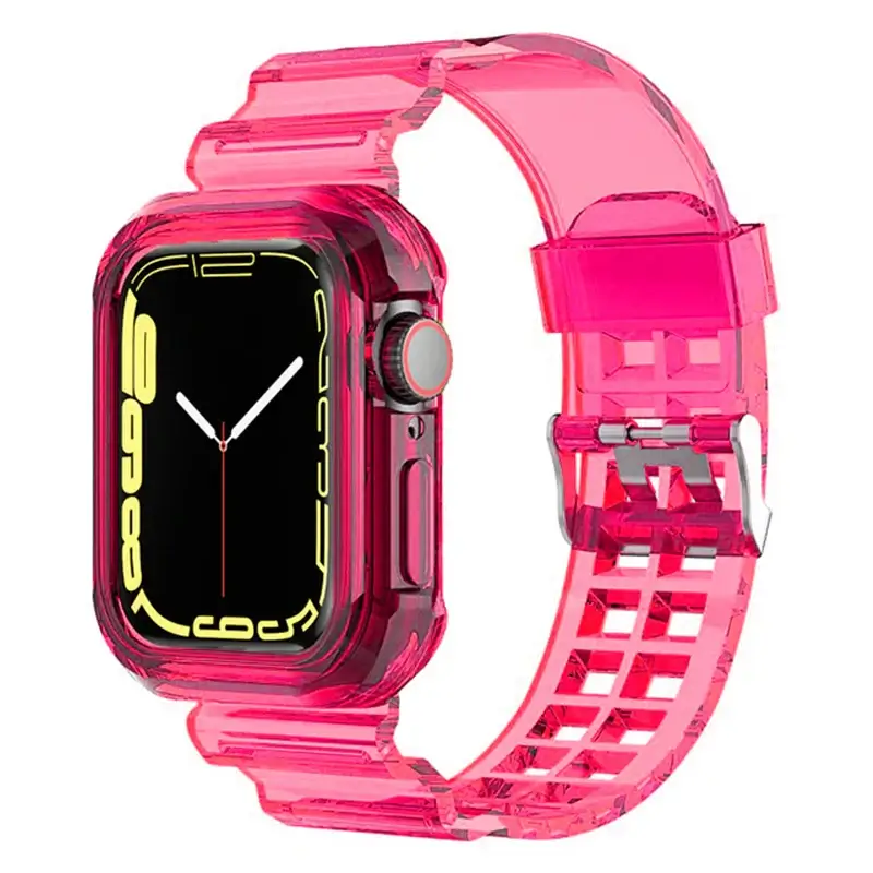 Apple Watch Clear Silicone Band - Durable Comfortable Strap - Image 5