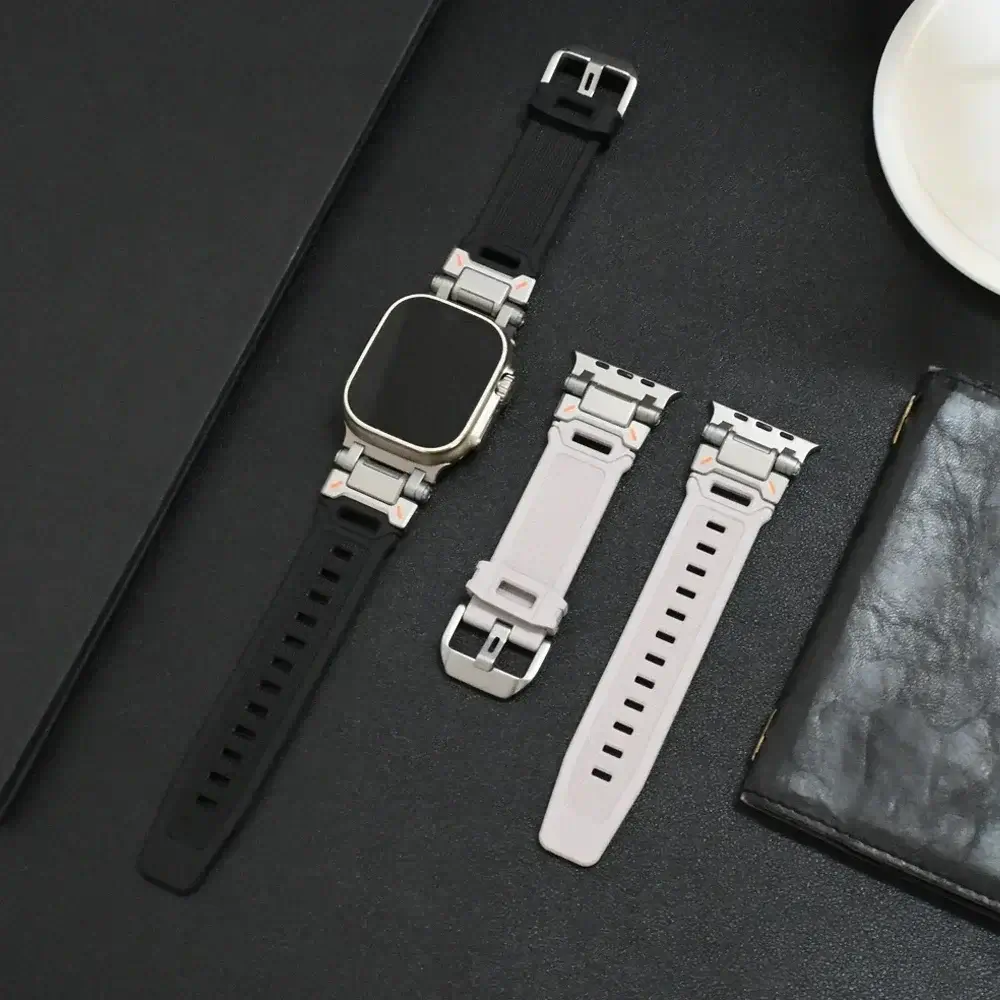 Apple Watch Silicone Metal Band - Premium Durable Strap - Image 4