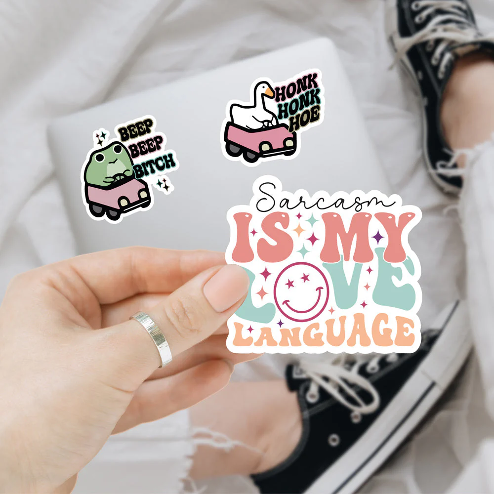 Funny Vinyl Sticker Pack Waterproof Decals For Water Bottle Laptop Journal Luggage Pack - Image 4