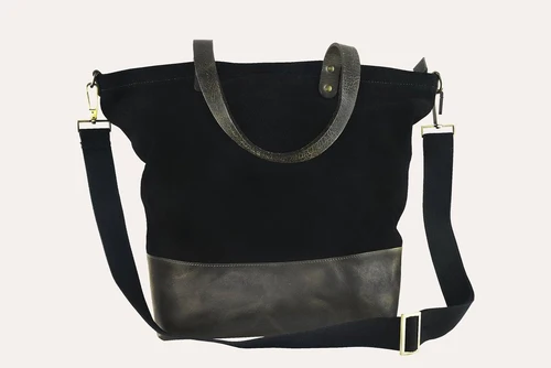 Waxed Canvas And Leather Boyfriend Tote Bag Large Everyday - Image 13