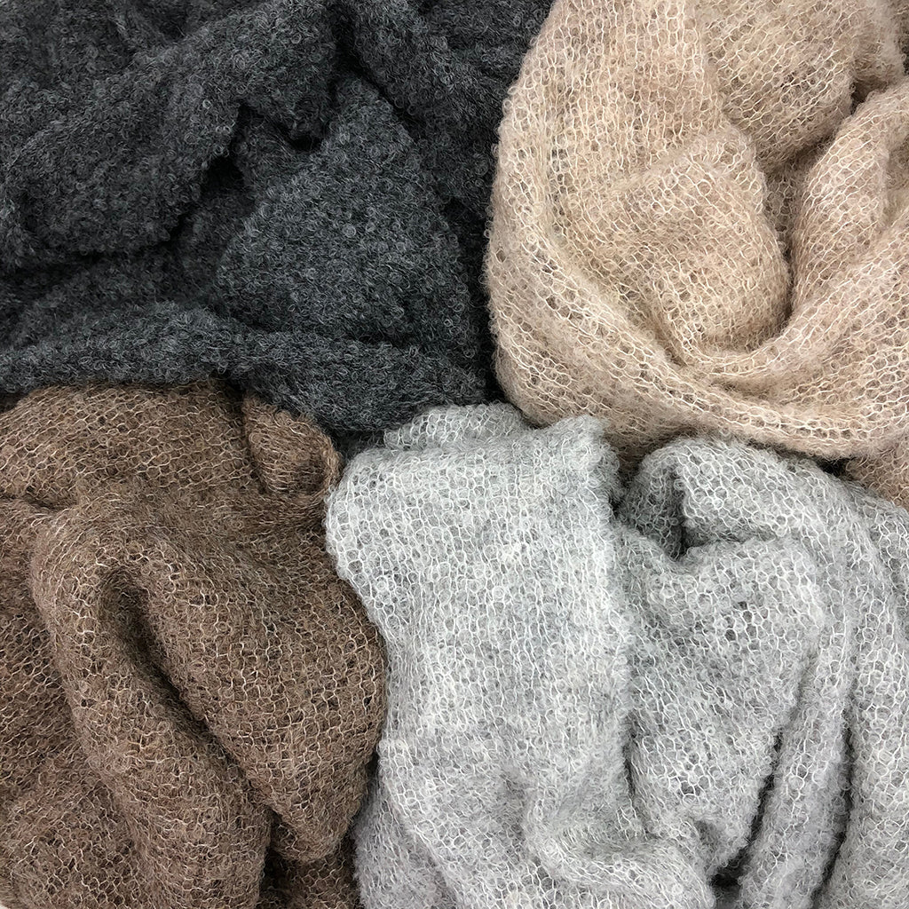 Gray Ultra Plush Alpaca Scarf Lightweight Cozy Shawl - Image 4