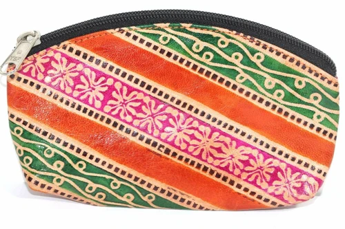 Genuine Leather Coin Purse Handcrafted Embossed Compact - Image 3
