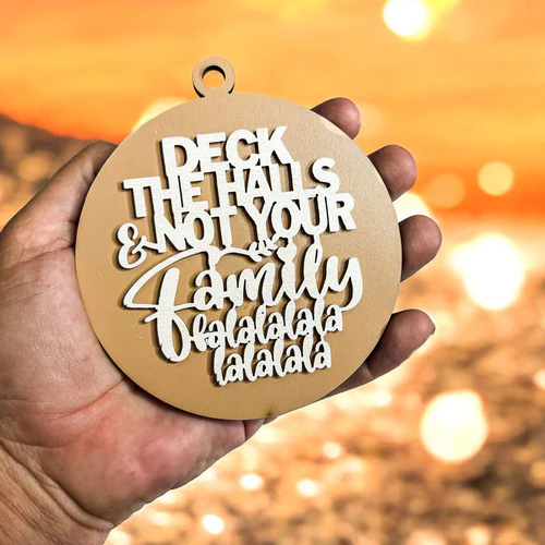 Imperfect Deck The Halls 3D Handcrafted Wooden Christmas Ornaments Set Limited Edition Hanging Decor - Image 48