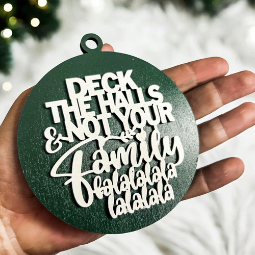 Imperfect Deck The Halls 3D Handcrafted Wooden Christmas Ornaments Set Limited Edition Hanging Decor - Image 51