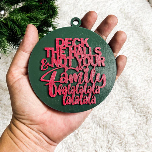 Imperfect Deck The Halls 3D Handcrafted Wooden Christmas Ornaments Set Limited Edition Hanging Decor - Image 52