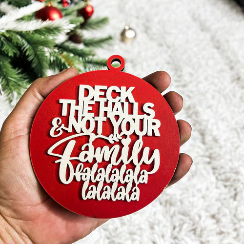 Imperfect Deck The Halls 3D Handcrafted Wooden Christmas Ornaments Set Limited Edition Hanging Decor - Image 55