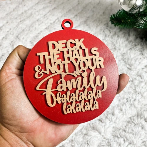 Imperfect Deck The Halls 3D Handcrafted Wooden Christmas Ornaments Set Limited Edition Hanging Decor - Image 57