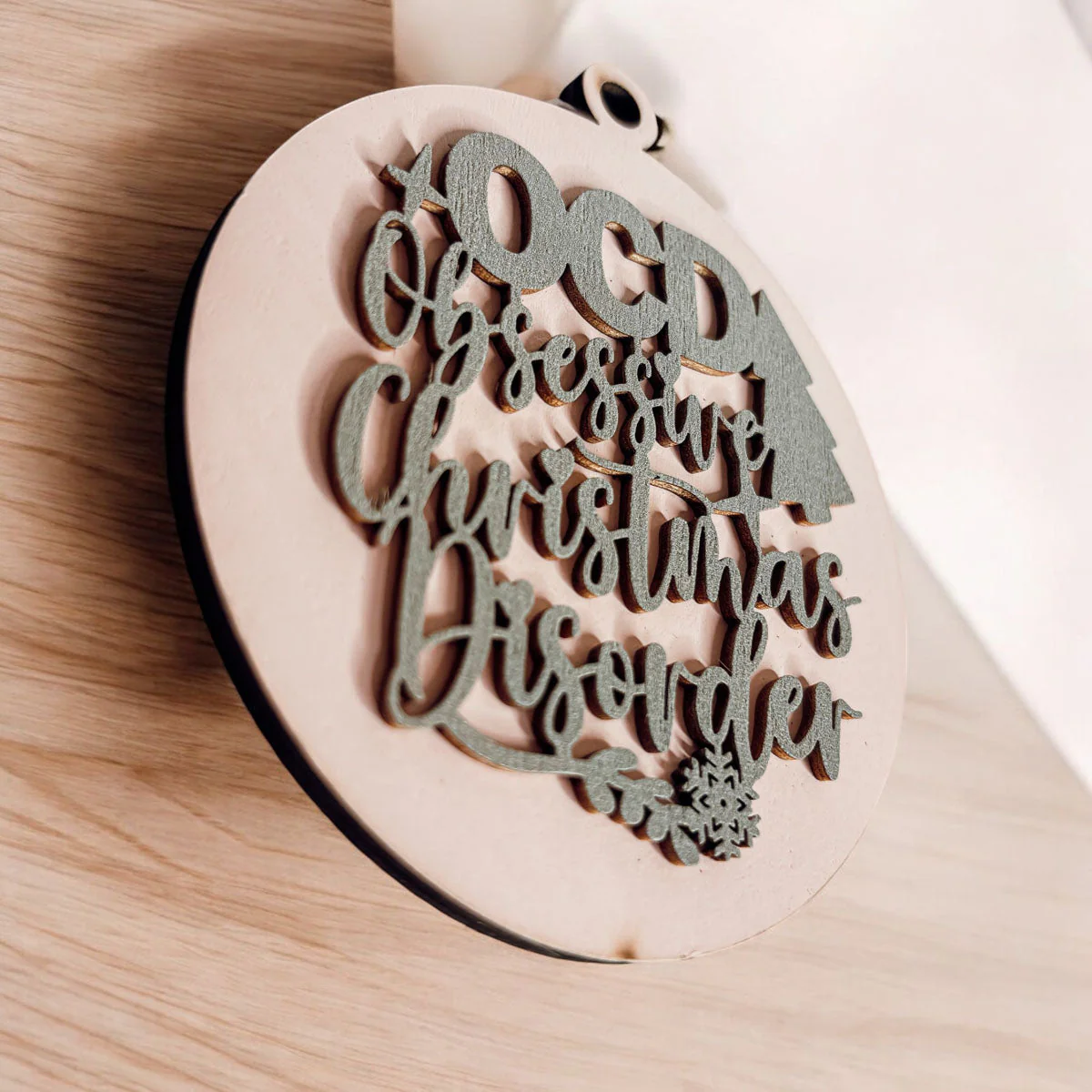 Handcrafted 3D Wooden Christmas Ornaments Imperfect OCD Style Limited Edition Tree Hanging Decor - Image 26