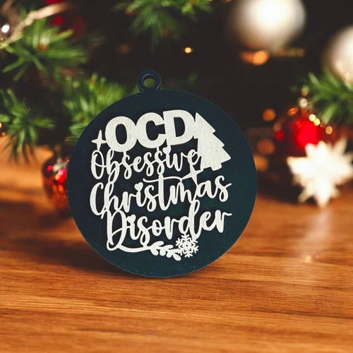 Handcrafted 3D Wooden Christmas Ornaments Imperfect OCD Style Limited Edition Tree Hanging Decor - Image 38