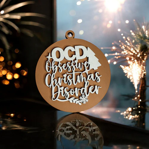 Handcrafted 3D Wooden Christmas Ornaments Imperfect OCD Style Limited Edition Tree Hanging Decor - Image 39