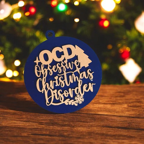 Handcrafted 3D Wooden Christmas Ornaments Imperfect OCD Style Limited Edition Tree Hanging Decor - Image 45
