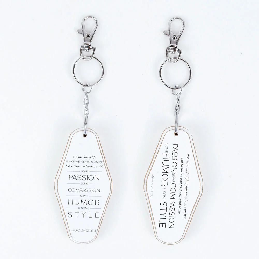 Wooden Inspirational Keychains Double Sided Engraved Motivational Messages Vertical Horizontal - Image 5