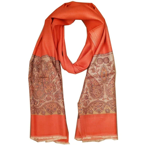 Reversible Faux Pashmina Paisley Silk Rayon Scarf 80in - Image 3